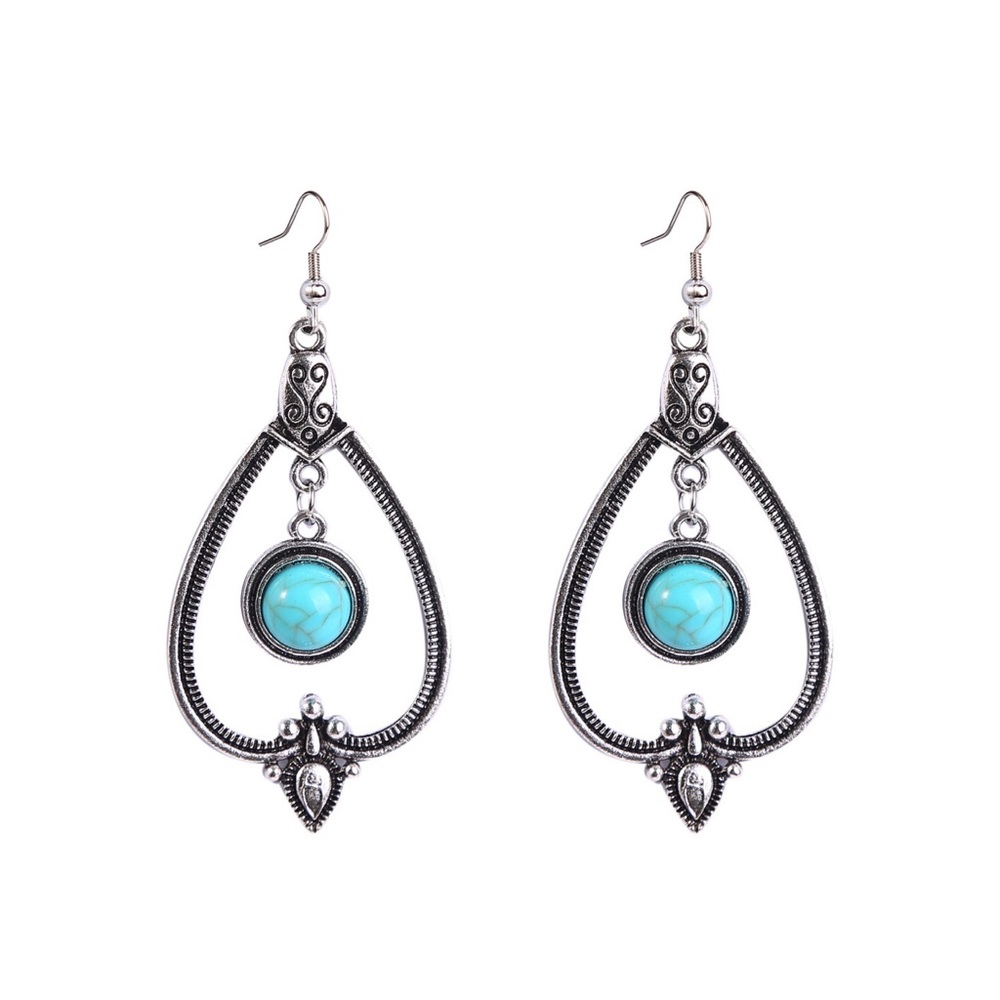Faux turquoise earring